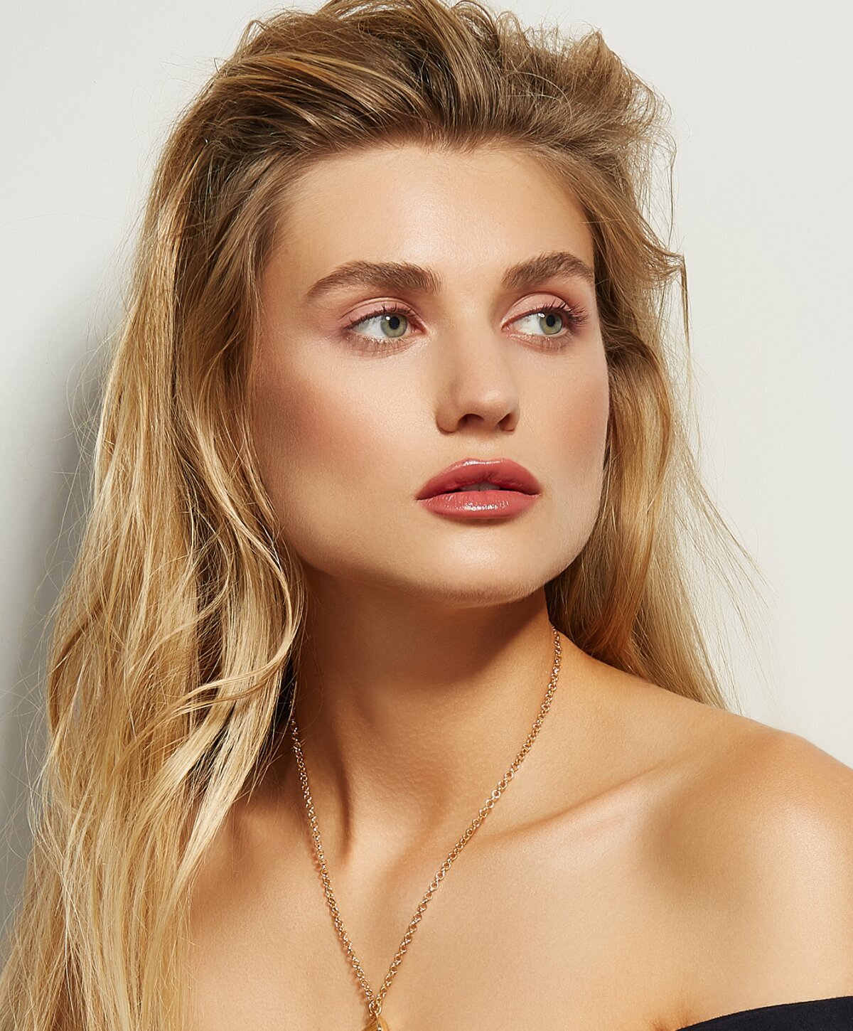 Beverly Hills lip lift model with blonde hair