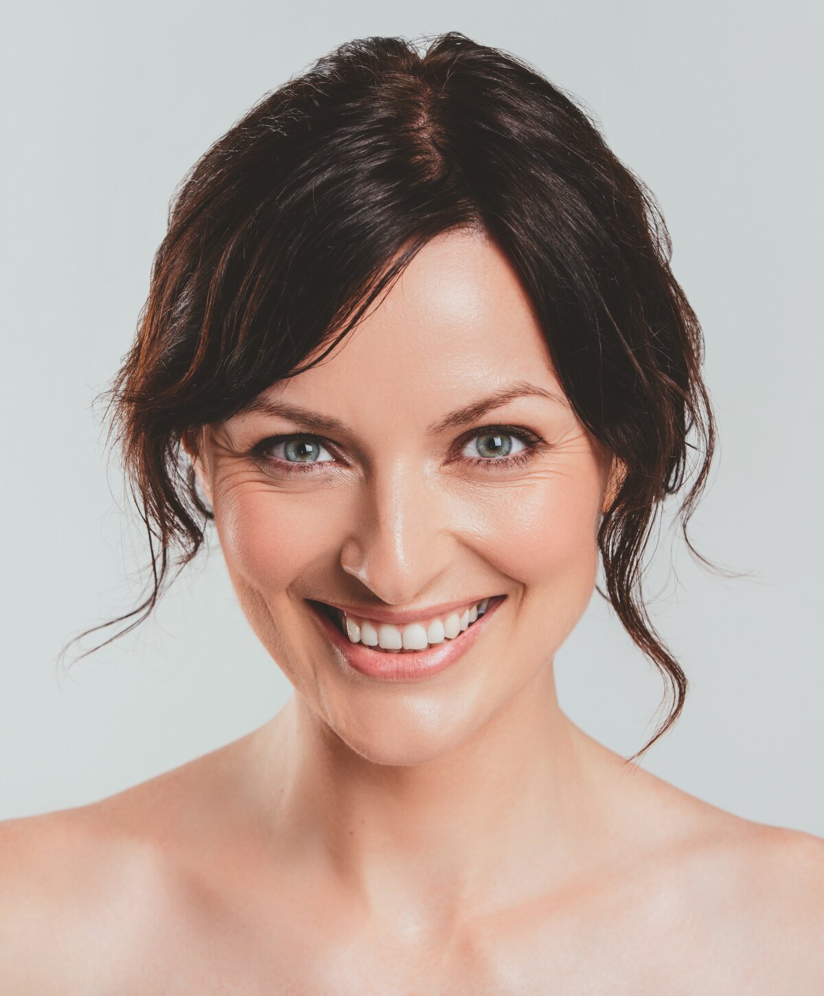 Beverly Hills deep plane facelift model with dark hair